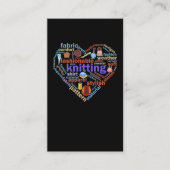 Knitting Heart Yarn Lover Visitekaartje (Voorkant)
