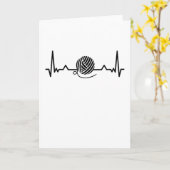 Knitting Heartbeat Wool Yarn Crocheting Mam Pap Kaart (Gele Bloem)