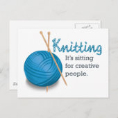 Knitting...Het zit voor creatieve mensen. Briefkaart (Voorkant / Achterkant)