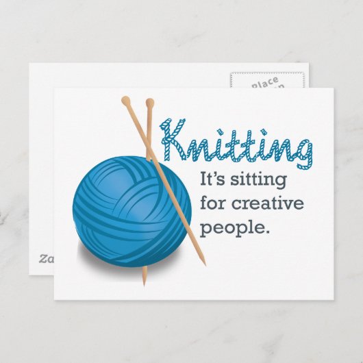 Knitting...Het zit voor creatieve mensen. Briefkaart (Voorkant / Achterkant)