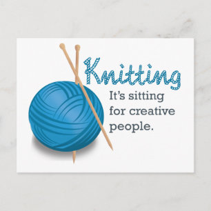 Knitting...Het zit voor creatieve mensen. Briefkaart