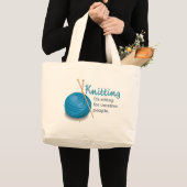 Knitting...Het zit voor creatieve mensen. Grote Tote Bag (Voorkant (product))