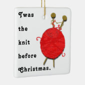 Knitting Holiday Gifts Keramisch Ornament (Rechts)