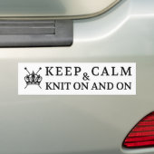 Knitting houdt kalm nit aan / Crafts Bumpersticker (Op auto)