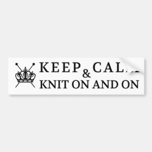 Knitting houdt kalm nit aan / Crafts Bumpersticker