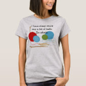 Knitting Humor T-shirt (Voorkant)