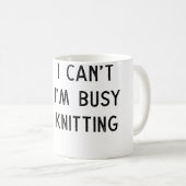 Knitting Idea For Her Knit Lover Busy Knitting Uni Koffiemok (Voorkant rechts)