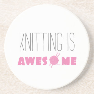 Knitting is Geweldige Zandsteen Onderzetter