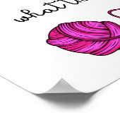 Knitting is het antwoord, grappige Knitting Citaat Poster (Hoek)