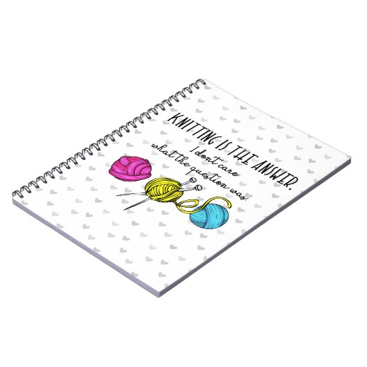 Knitting is het antwoord notitieboek (Linkerzijde)