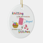Knitting is het beste geneesmiddel keramisch ornament (Rechts)