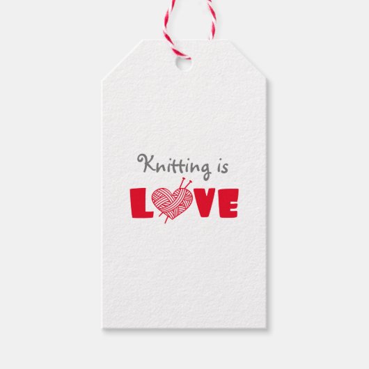 Knitting is Love Cadeaulabel (Voorkant)