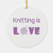 Knitting is Love Keramisch Ornament (Voorkant)