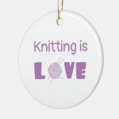 Knitting is Love Keramisch Ornament (Links)