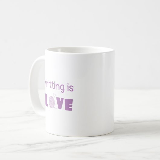 Knitting is Love Koffiemok (Voorkant links)