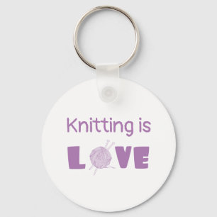 Knitting is Love Sleutelhanger