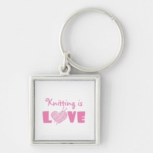 Knitting is Love Sleutelhanger (Voorkant)