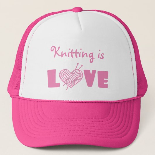 Knitting is Love Trucker Pet (Voorkant)