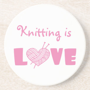 Knitting is Love Zandsteen Onderzetter