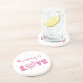 Knitting is Love Zandsteen Onderzetter (Zijkant)