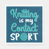 Knitting is mijn contactsport servet (Voorkant)