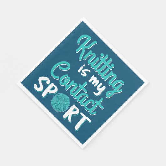 Knitting is mijn contactsport servet (Hoek)