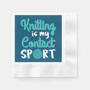 Knitting is mijn contactsport servet