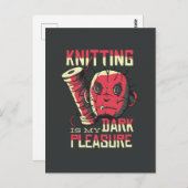 Knitting is mijn donkere plezier briefkaart (Voorkant / Achterkant)