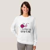 Knitting is mijn gelukkige plek t-shirt (Voorkant volledig)
