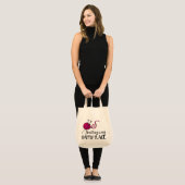Knitting is mijn gelukkige plek tote bag (Voorkant (model))