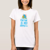 Knitting is mijn Happy Place T-shirt (Voorkant)