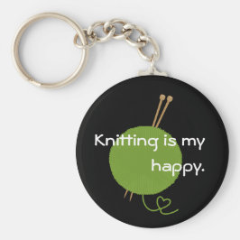 Knitting is Mijn Happy Sleutelhanger