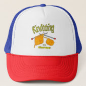 Knitting is mijn therapie, Knitting lover Trucker Pet (Voorkant)