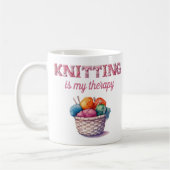 Knitting is mijn therapie koffiemok (Links)