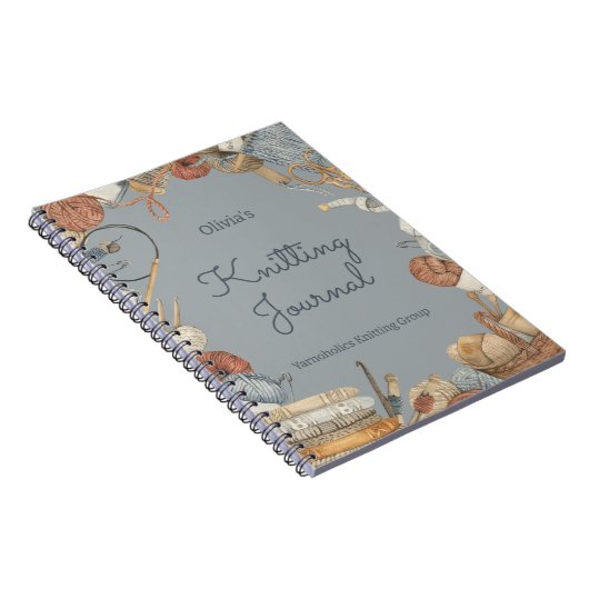 Knitting Journal For Knitting Lovers Personalized Notitieboek (Rechterzijde)