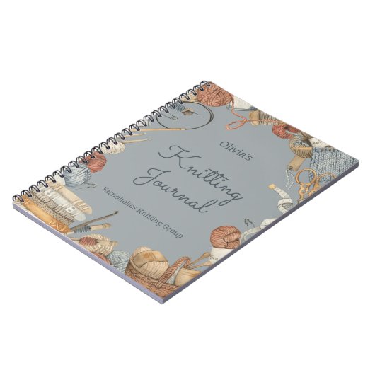 Knitting Journal For Knitting Lovers Personalized Notitieboek (Linkerzijde)