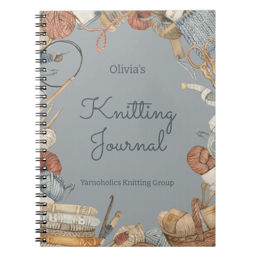 Knitting Journal For Knitting Lovers Personalized Notitieboek (Voorkant)
