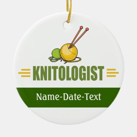 Knitting Keramisch Ornament (Voorkant)