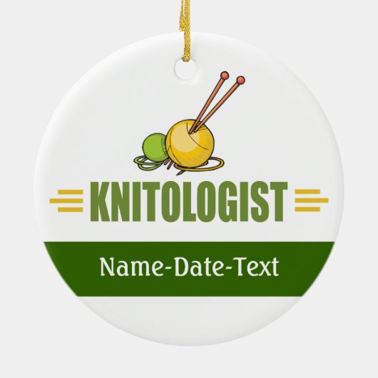 Knitting Keramisch Ornament (Achterkant)