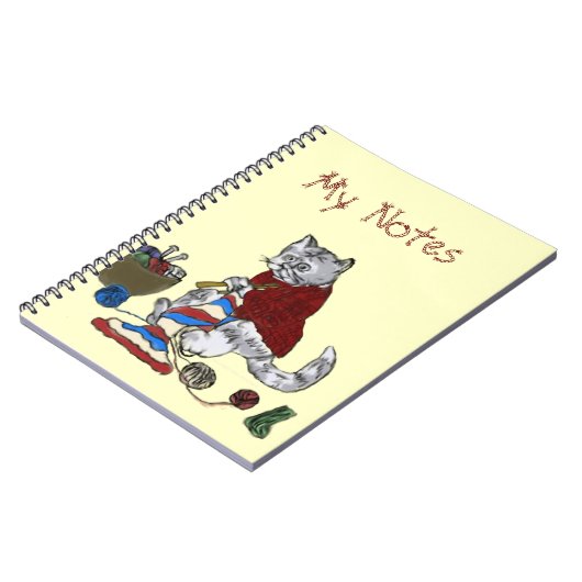 Knitting Kitten - Notities Notitieboek (Linkerzijde)