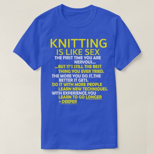 Knitting Knit Crochet Yarn T-shirt (Design voorkant)