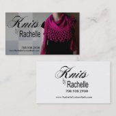 "Knitting" Knit, haken, handgemaakte ambachten Visitekaartje (Voorkant / Achterkant)