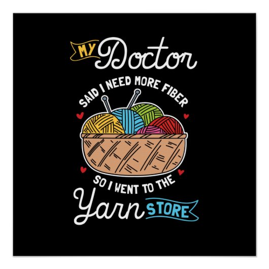 Knitting Knitter Perfect Poster (Voorkant)