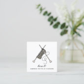 Knitting Kroesnaald Handgemaakt Visitekaartje (Staand voorkant)