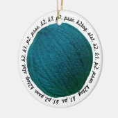 Knitting Lingo ・ Blauwgroen Yarn Ball Crafts Keramisch Ornament (Links)