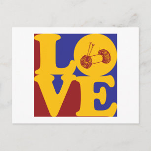 Knitting Love Briefkaart