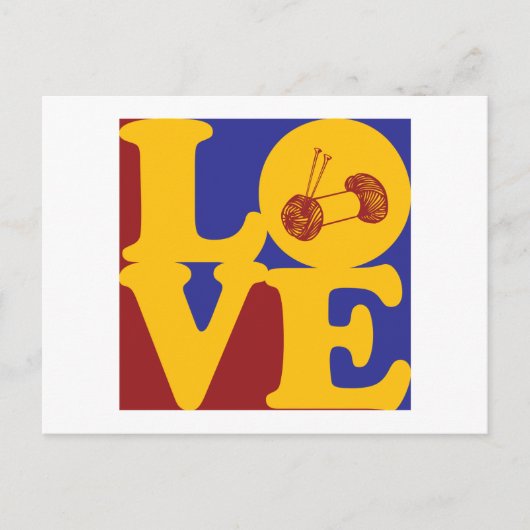 Knitting Love Briefkaart (Voorkant)