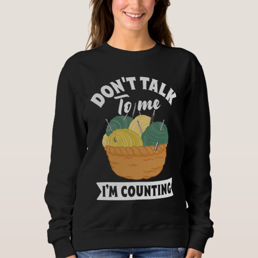 Knitting Love Hobby Yarn Crochet Crocheting needle Trui (Voorkant)