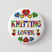 Knitting Lover Ronde Button 5,7 Cm (Voorkant)