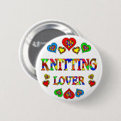 Knitting Lover Ronde Button 5,7 Cm (Voorkant /achterkant)